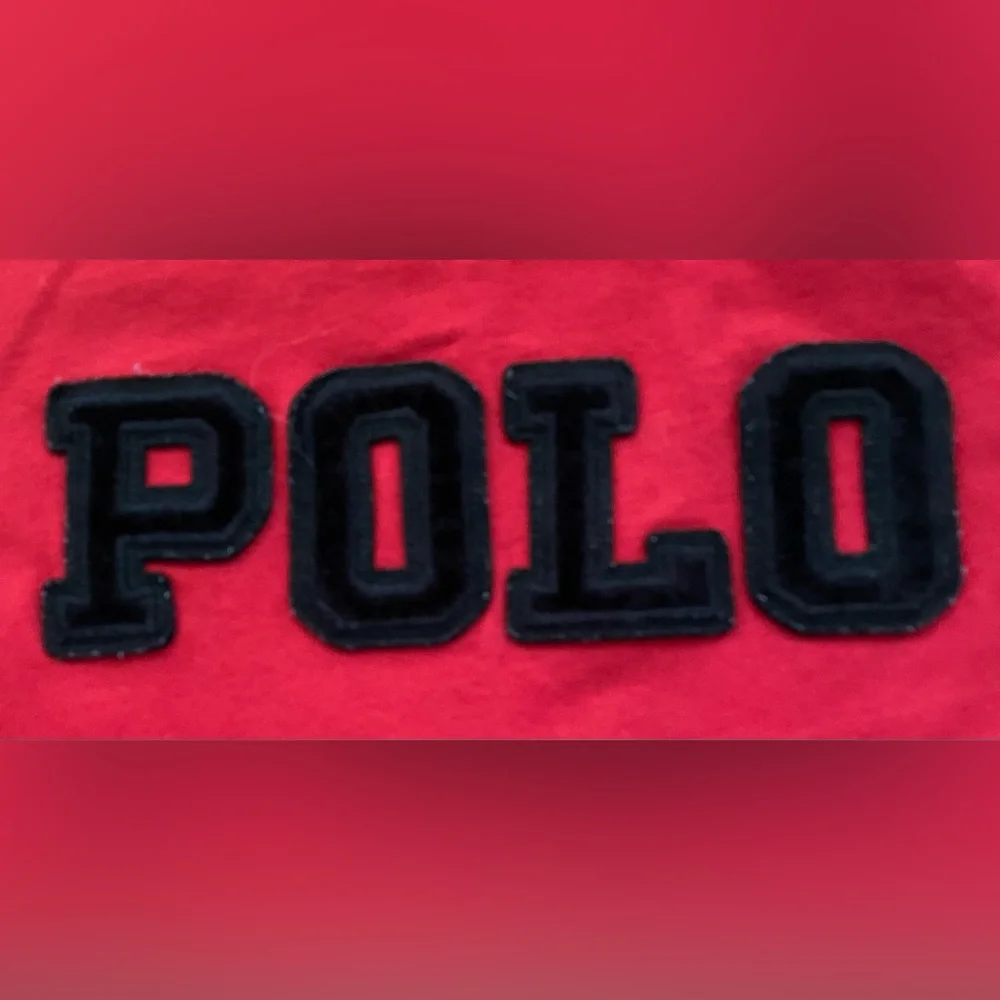 Polo Ralph Lauren Girls’ Sz 5 Red Big Velveteen Logo Tee‎